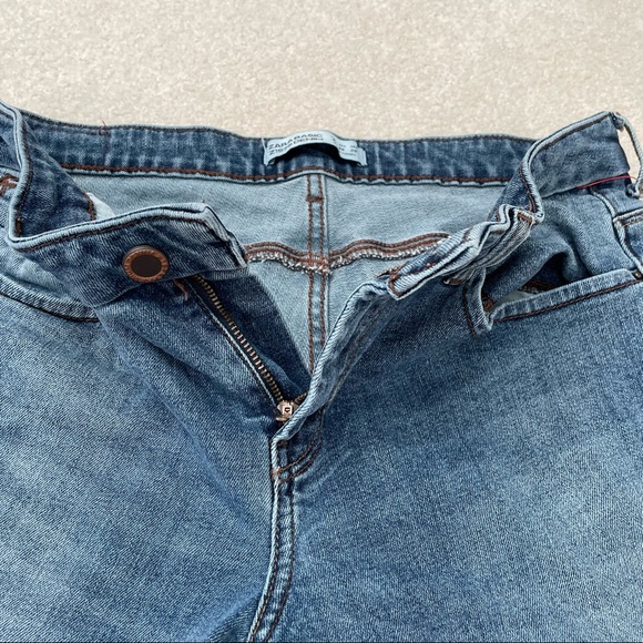 Zara Z1975 Basic Denim Ripped Cropped Jeans - 8 - Picture 12 of 13